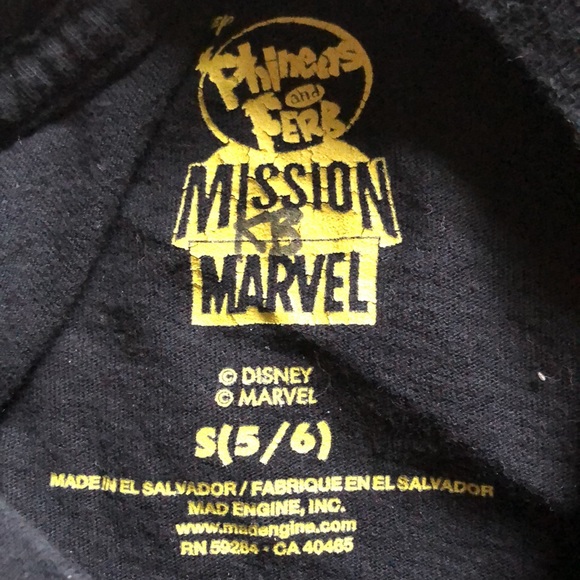 Phineus & Ferb Mission Marvel boys T-shirt small - Picture 2 of 3
